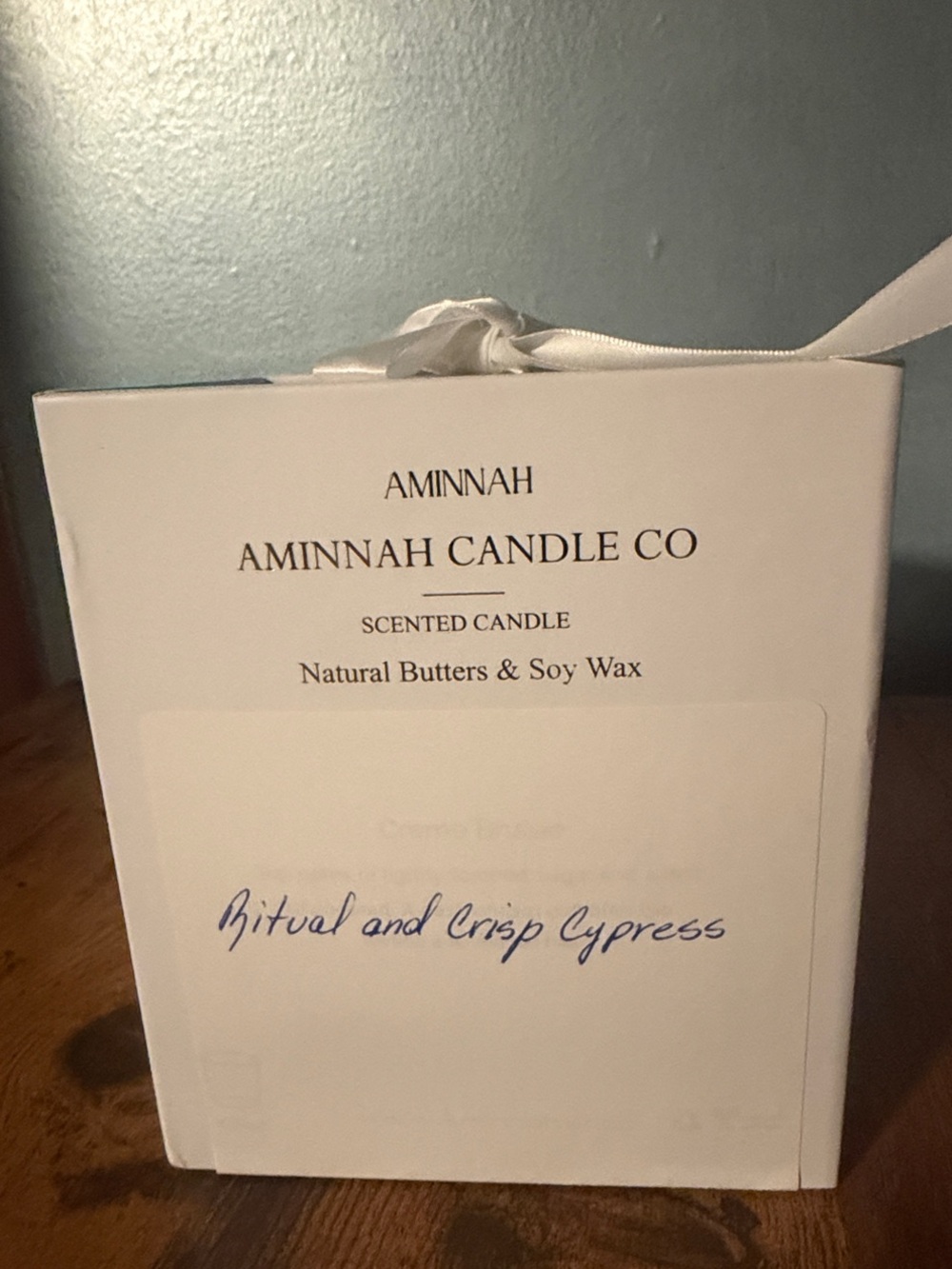 AMINNAH Candle Co Ritual and Crisp Cypress Scented Candle-14 oz-sealed in Box